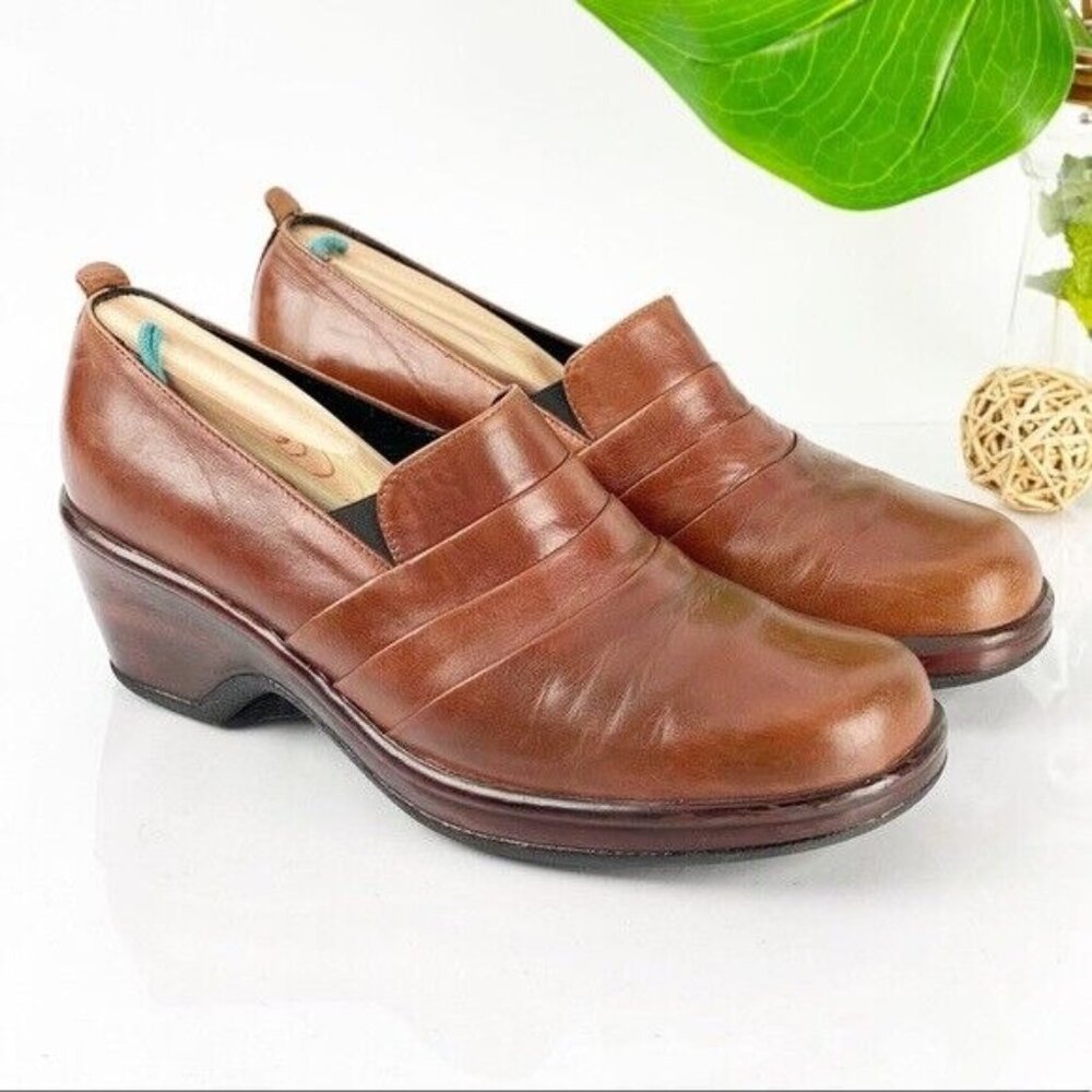 Dansko Chestnut Leather Clogs
